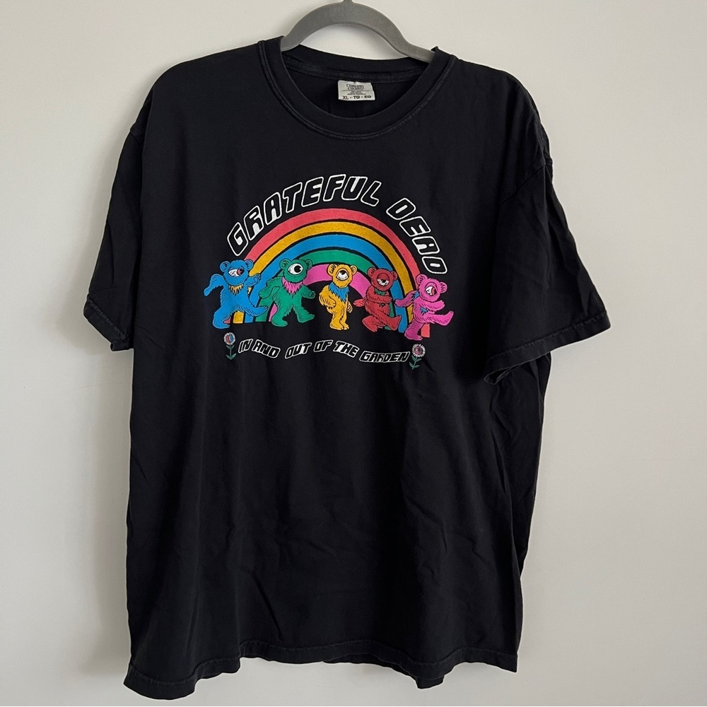 Comfort Colors Grateful Dead Dancing Bears Rainbow Graphic Band Tee-Size XL